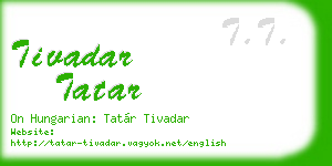 tivadar tatar business card